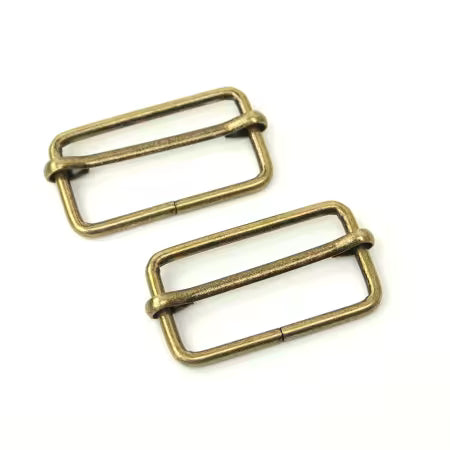 Sallie Tomato 1-1/2" Antique Slider Buckles, 2 Count