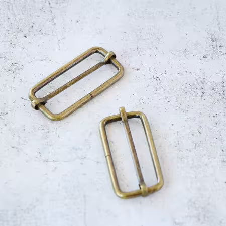 Sallie Tomato 2" Antique Slider Buckles, 2 Count