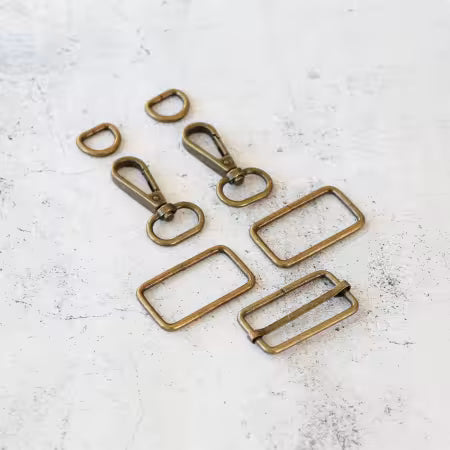 Sallie Tomato 1-1/2" Webbing Strap Hardware Kit — Antique
