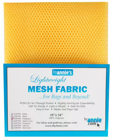 ByAnnie Lightweight Mesh Fabric, 18" × 54" | Dandelion