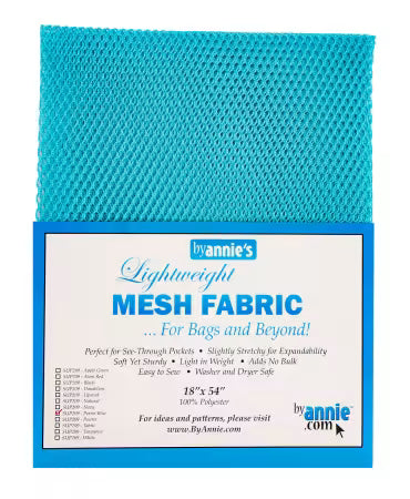 ByAnnie Lightweight Mesh Fabric, 18" × 54" | Parrot Blue