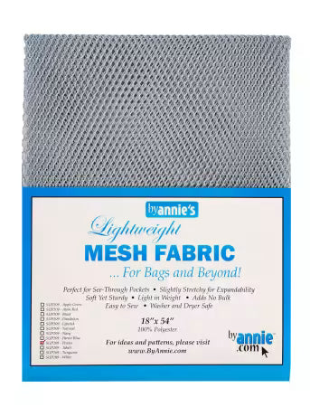 ByAnnie Lightweight Mesh Fabric, 18" × 54" | Pewter