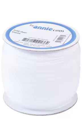ByAnnie 3/4" Fold-Over Elastic | White
