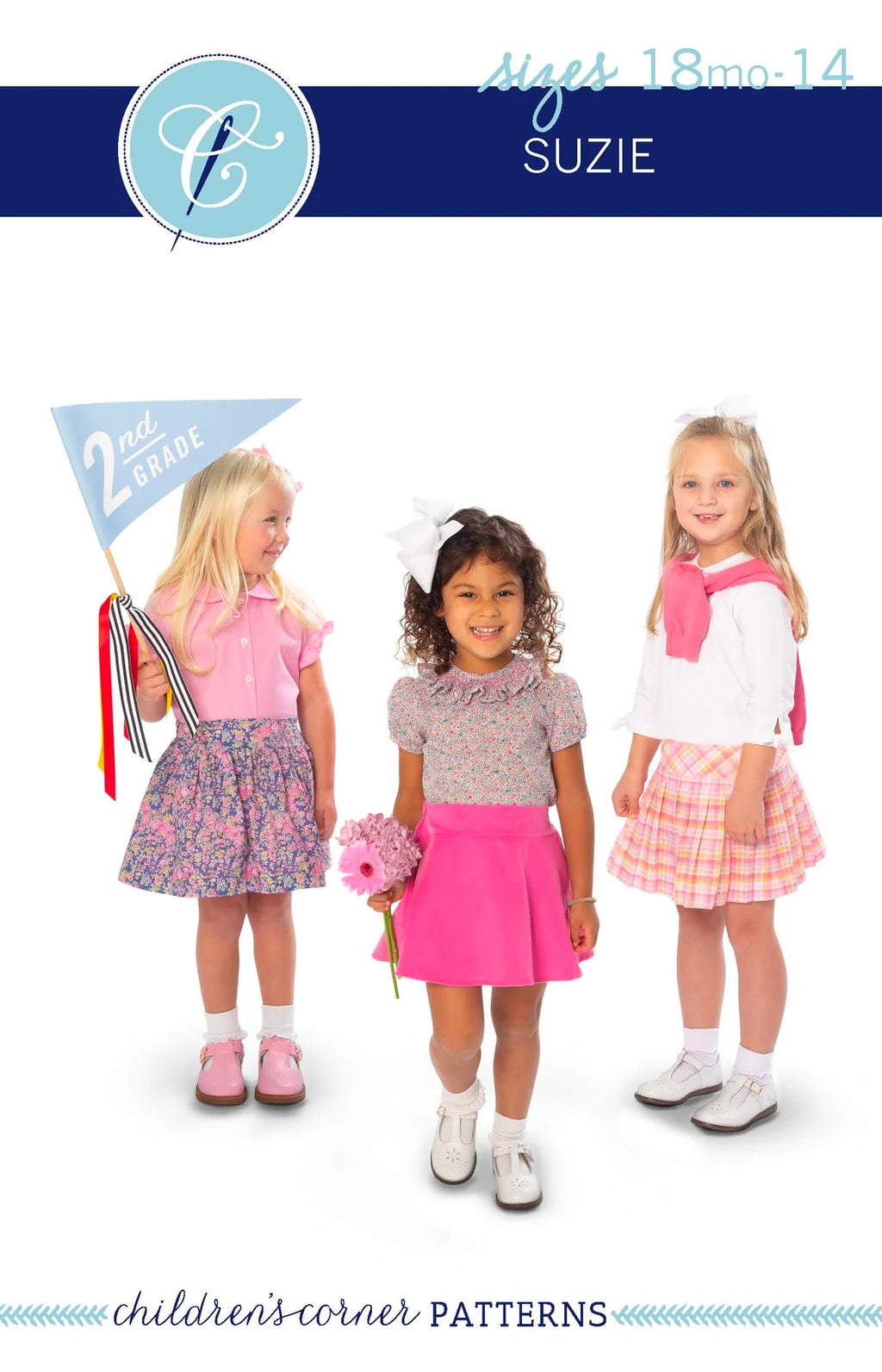 Suzie Skirt Collection Pattern - Children's Corner (Sizes 18mo-14)