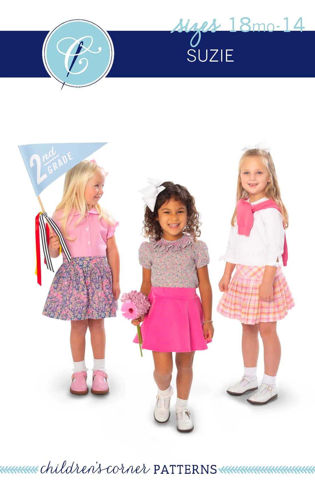 Suzie Skirt Collection Pattern - Children's Corner (Sizes 18mo-14)