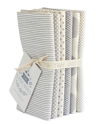 Tilda Basic Classics Fat Quarter Bundle 6pc Grey
