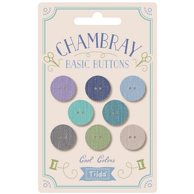 Tilda Chambray Buttons 16mm 8pc - CL