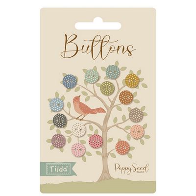 Tilda Poppy Seed Buttons 9mm - 15pc
