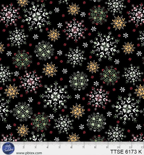 Decorative Snowflakes K - Tis The Season by P&B Textiles
