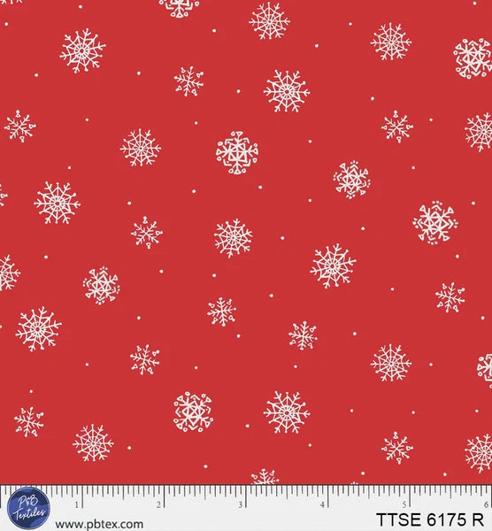 Mini Snowflakes Toss R - Tis The Season by P&B Textiles