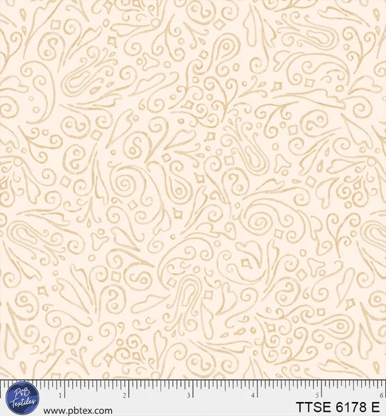 Sleigh Scroll E - Tis The Season by P&B Textiles