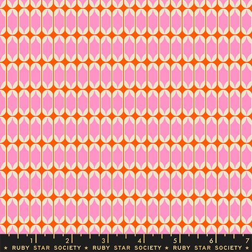 Trinketry Collection with Matchbook Novelty Geometric Blender Retro in Flamingo color by Ruby Star for Moda