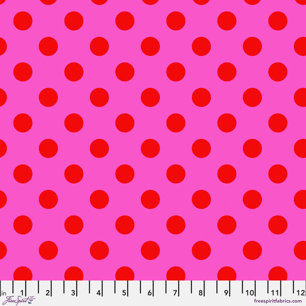 Tula Pink's Pom Pom in Peony from the True Colors Collection