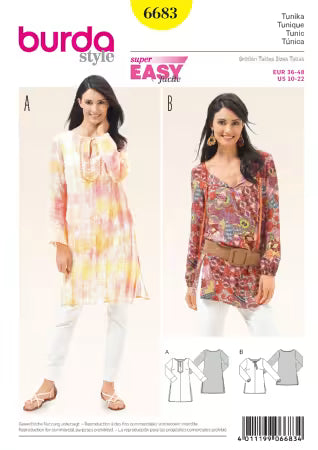 Women's Tunic Sewing Pattern 6683 | Burda Style