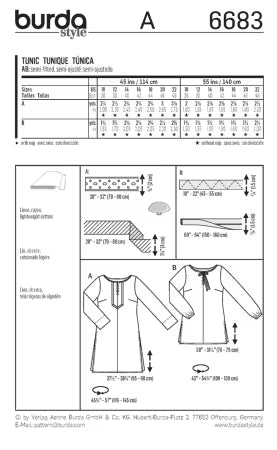 Women's Tunic Sewing Pattern 6683 | Burda Style