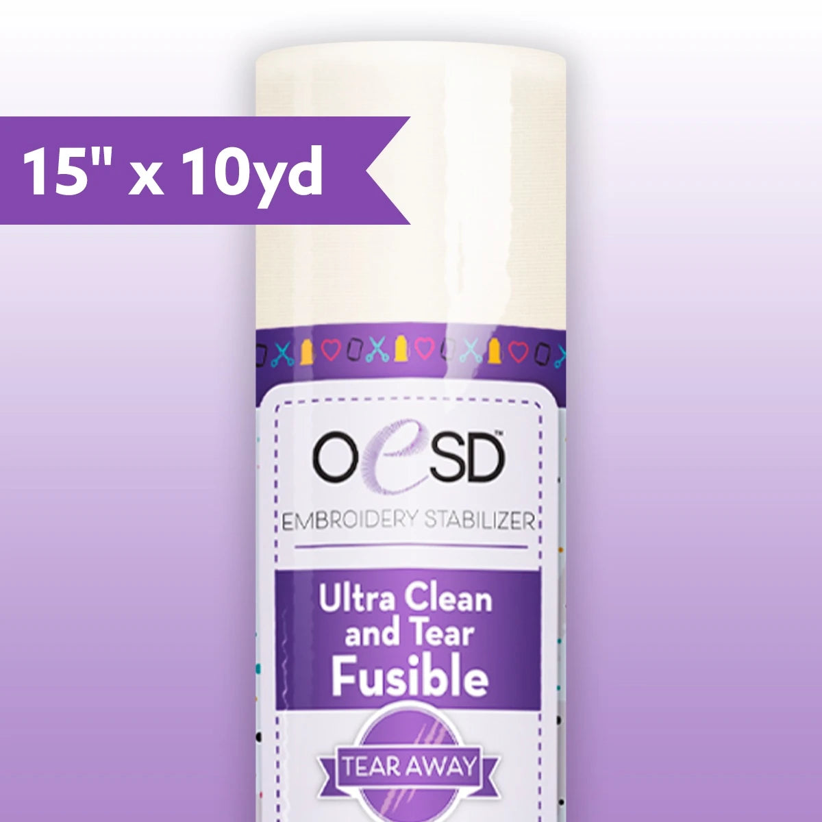 OESD Ultra Clean and Tear Fusible 15" x 10yd
