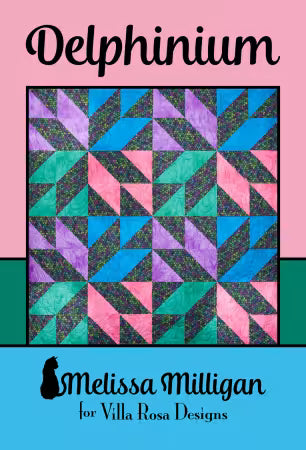 Villa Rosa Designs Delphinium Quilt Pattern Card