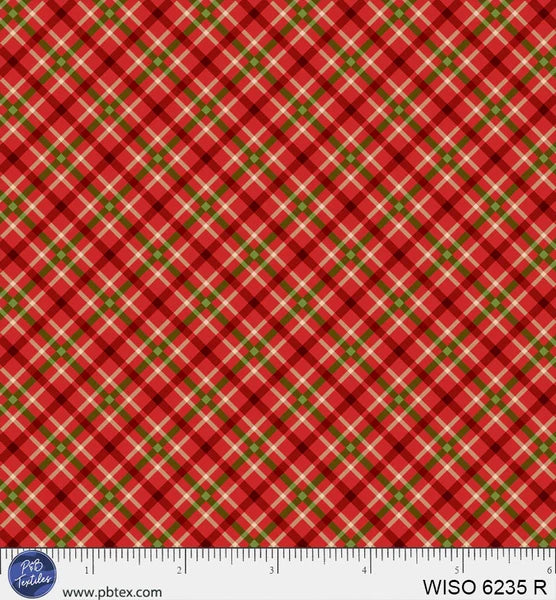 Layered Gingham Red - Winter Song by P&B Textiles