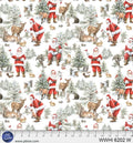 Santa's Woodland Allover W - Woodland Whispers by P&B Textiles