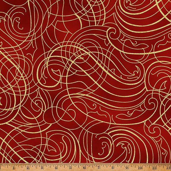 Hoffman Christmas Wish - Scarlet/Gold