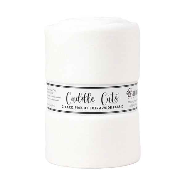 Cuddle Cuts 110" Extra-Wide 3 Yard Cut White
