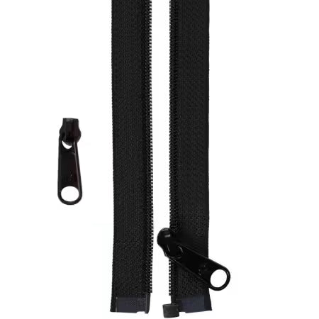 ByAnnie 50" Separating Zipper and Extra Slide Black