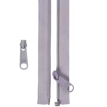 ByAnnie 50" Separating Zipper and Extra Slide Pewter