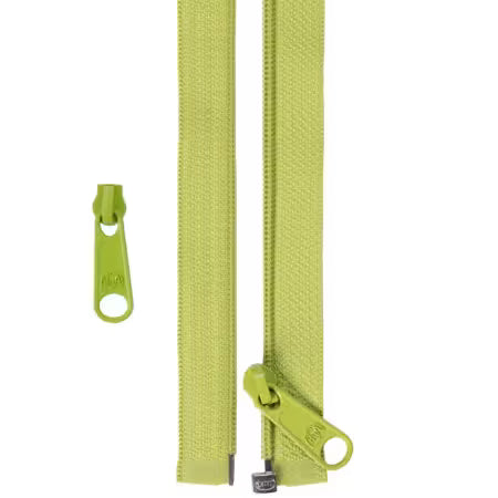 ByAnnie 50" Separating Zipper and Extra Slide Apple Green