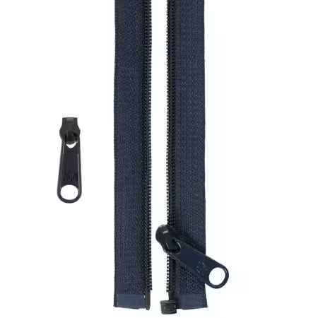ByAnnie 50" Separating Zipper and Extra Slide Navy