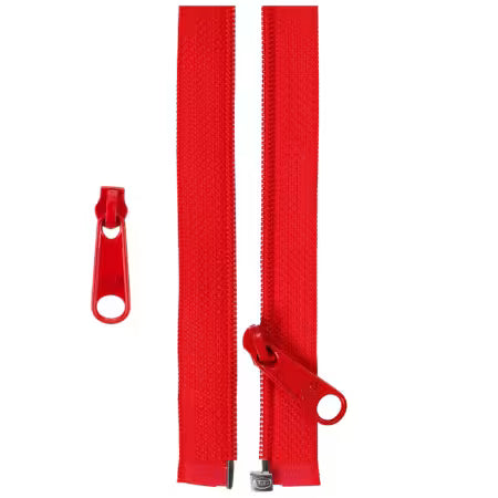 ByAnnie 50" Separating Zipper and Extra Slide Atom Red