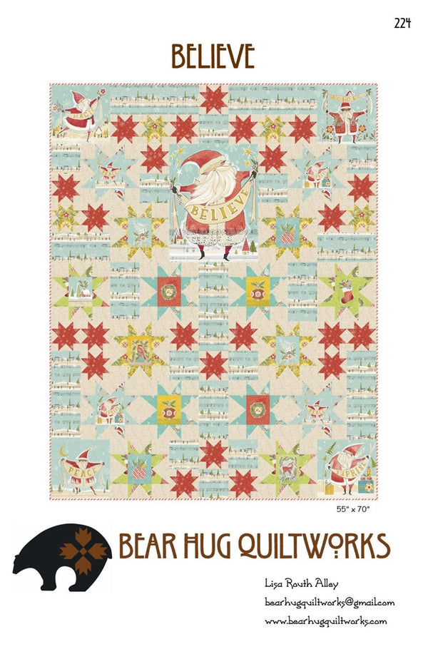 Believe Quilt Pattern - Bear Hug Quiltworks