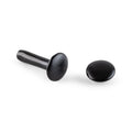 Extra Long Double Cap Rivets 5/16" (8mm) x 1/2" - 24 Sets - Matte Black - BHW730BK