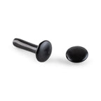 Extra Long Double Cap Rivets 5/16" (8mm) x 1/2" - 24 Sets - Matte Black - BHW730BK