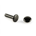 Extra Long Double Cap Rivets 5/16" (8mm) x 1/2" - 24 Sets - Gunmetal - BHW730GM