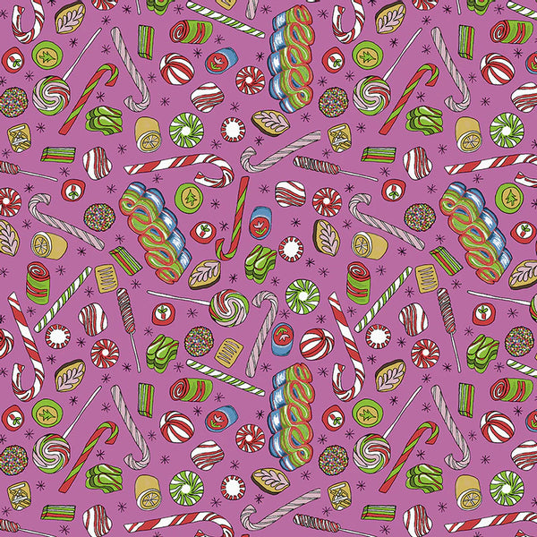 Windham Fabrics Jolly Collage Candy Shop Taffy | Laura Heine | #55216-6