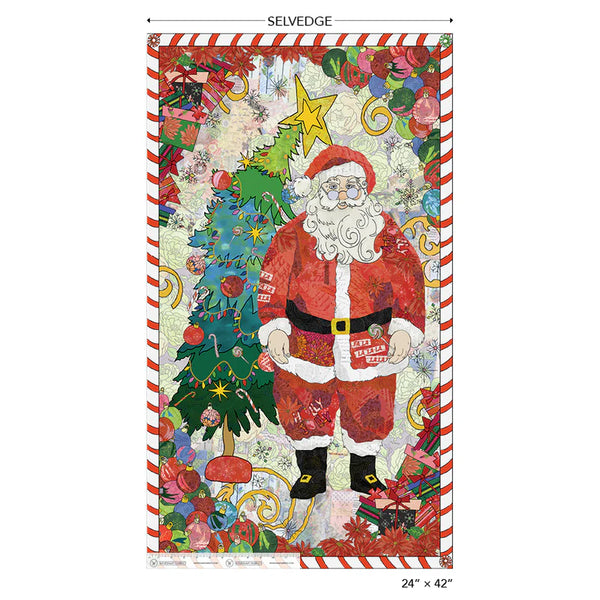 Windham Fabrics Jolly Collage Panel Multi | Laura Heine | #55214D-1