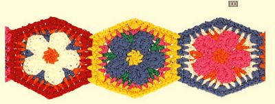 Crochet Flower Trim 2.25 in x 15yds - Multi
