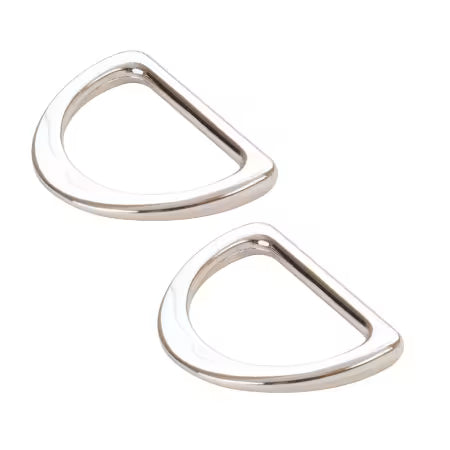 D Ring Flat 1in in Nickel color, Set of Two, from byAnnie