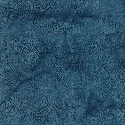 Ornate Hearts Blue Navy
