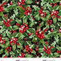 Holiday Feather & Flourish Holly Berry - Black Multi