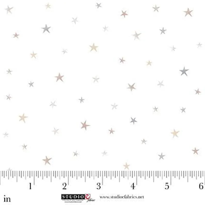 Sleepy Teddy - Tossed Stars White/Multi - 8523-03