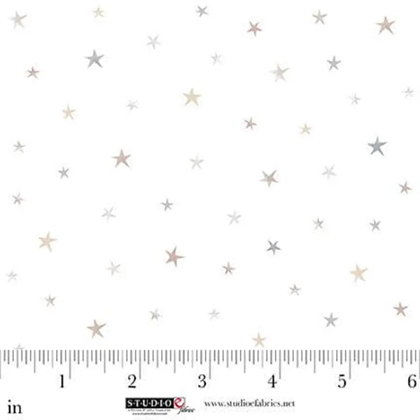 Sleepy Teddy - Tossed Stars White/Multi - 8523-03