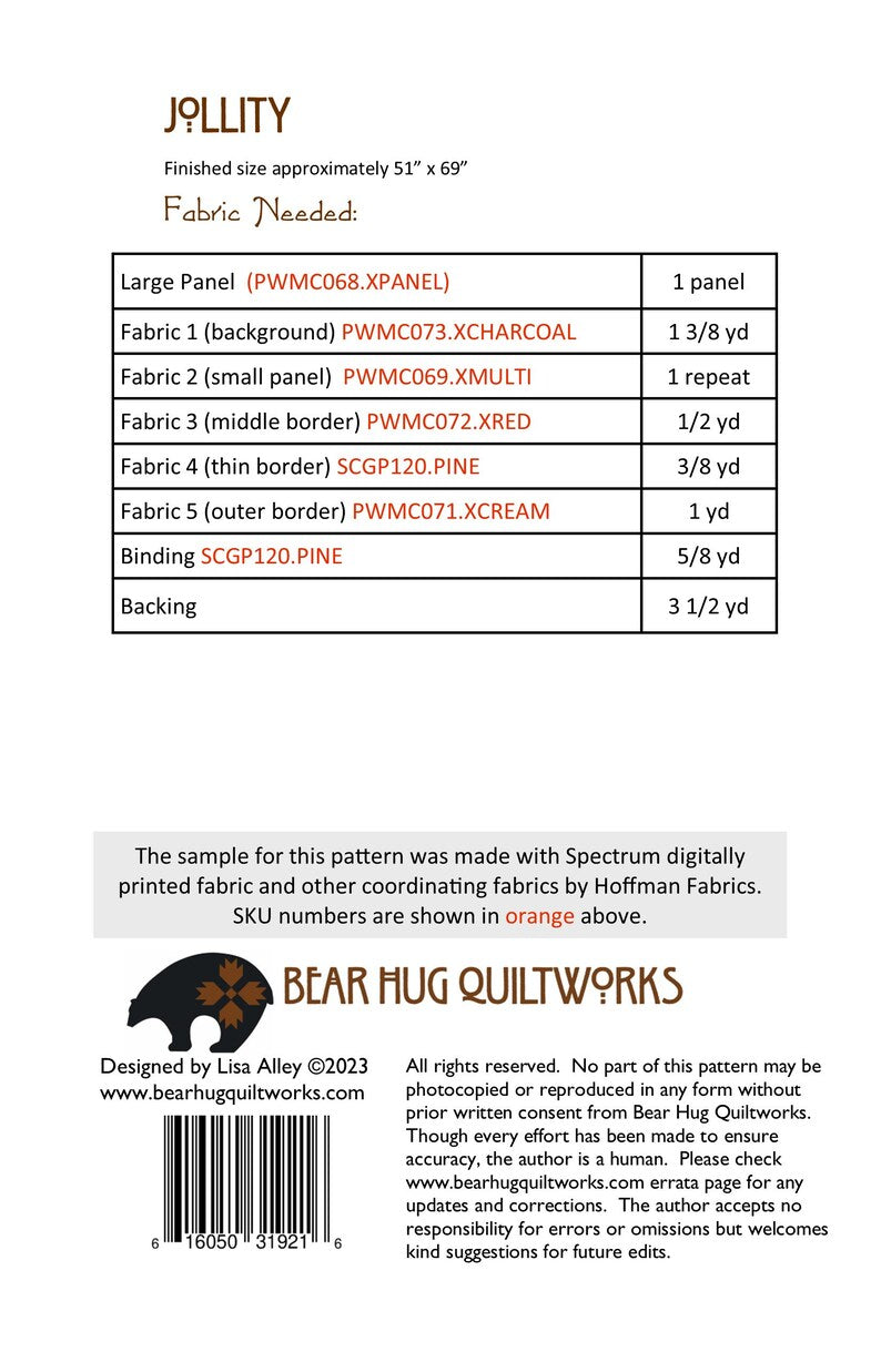 Jollity Quilt Pattern - Bear Hug Quiltworks