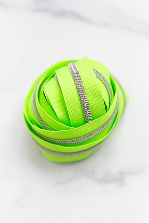 Knot and Thread Design Zipper Tape #5 3yd Key Lime Pop | #KAT ZIP7