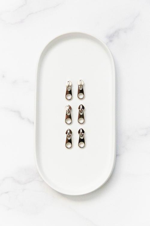 Knot and Thread Design Zipper Pull #5 Nickel 6ct | #KAT ZIPPULL1