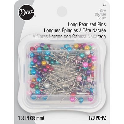 Dritz Long Pearlized Pins 1-1/2in 120ct - Box of 6