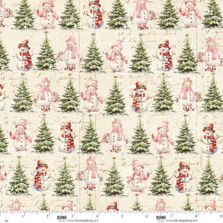 Christmas Magic Christmas Trees & Snowmen - Ivory