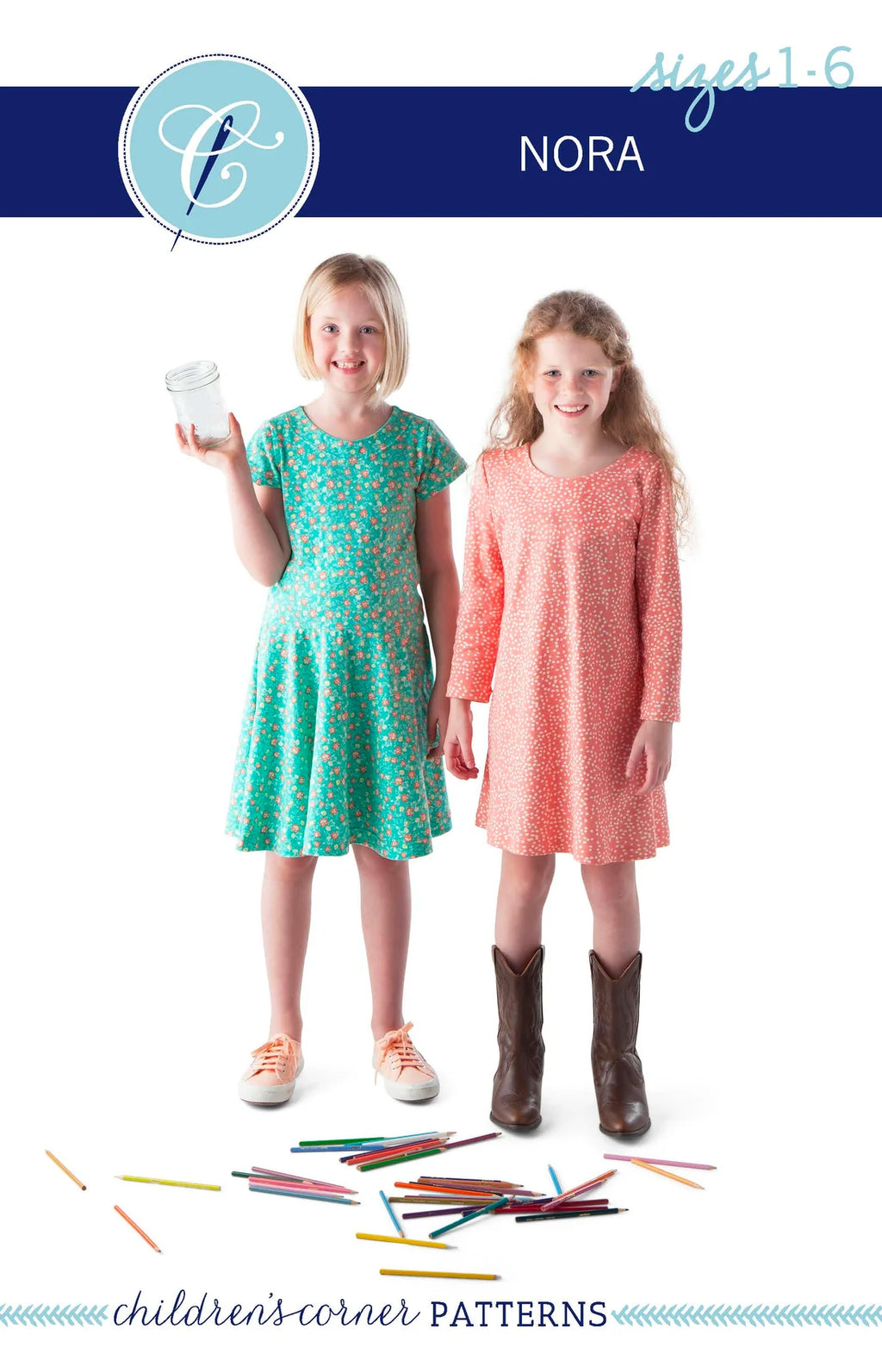 Nora Knit Dress Pattern - Children's Corner (Sizes 1-6 yrs)