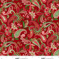 Holiday Feather & Flourish Paisley - Red