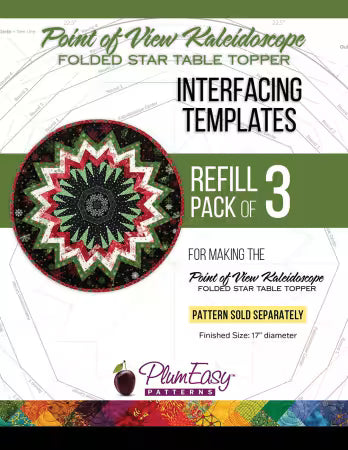Point of View Kaleidoscope Folded Star Interfacing Template Refill 3pk from PlumEasy Patterns